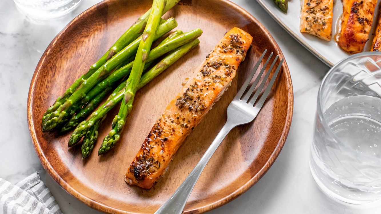 Air Fryer Salmon with Pickled Onion Slaw Recipe