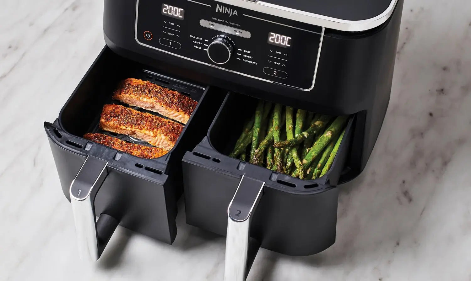 Air Fryer Salmon over Cauliflower Rice Recipe