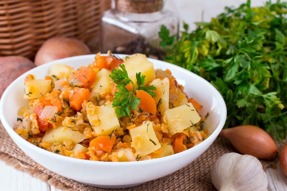 red lentil salad recipe Fresh Red Lentil Salad Recipe With Lemon Dressing